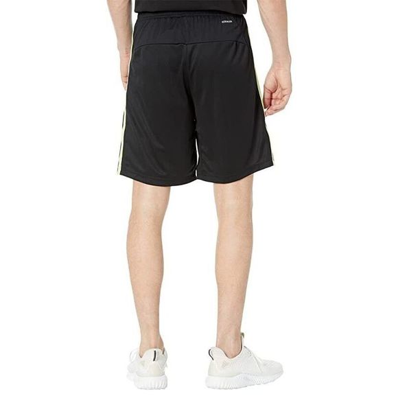 adidas PrimeBlue Men Sz 2XL Black/Lime Green Designed 2 Move 10” 3-Stripe Shorts - Picture 11 of 11